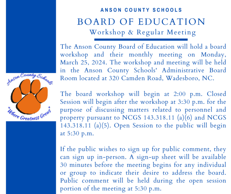 BOE Meeting