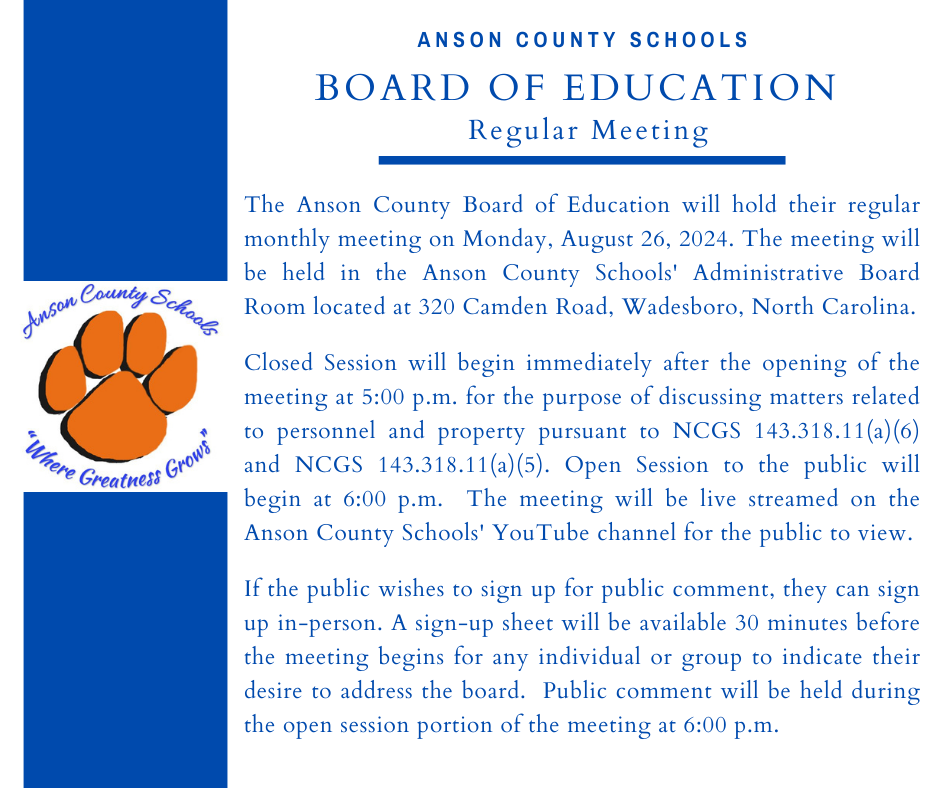 Board of Education Meeting