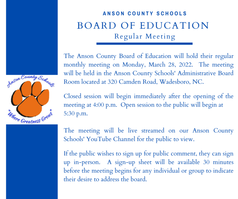 BOE Meeting