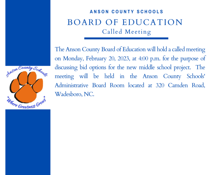 Called BOE Meeting