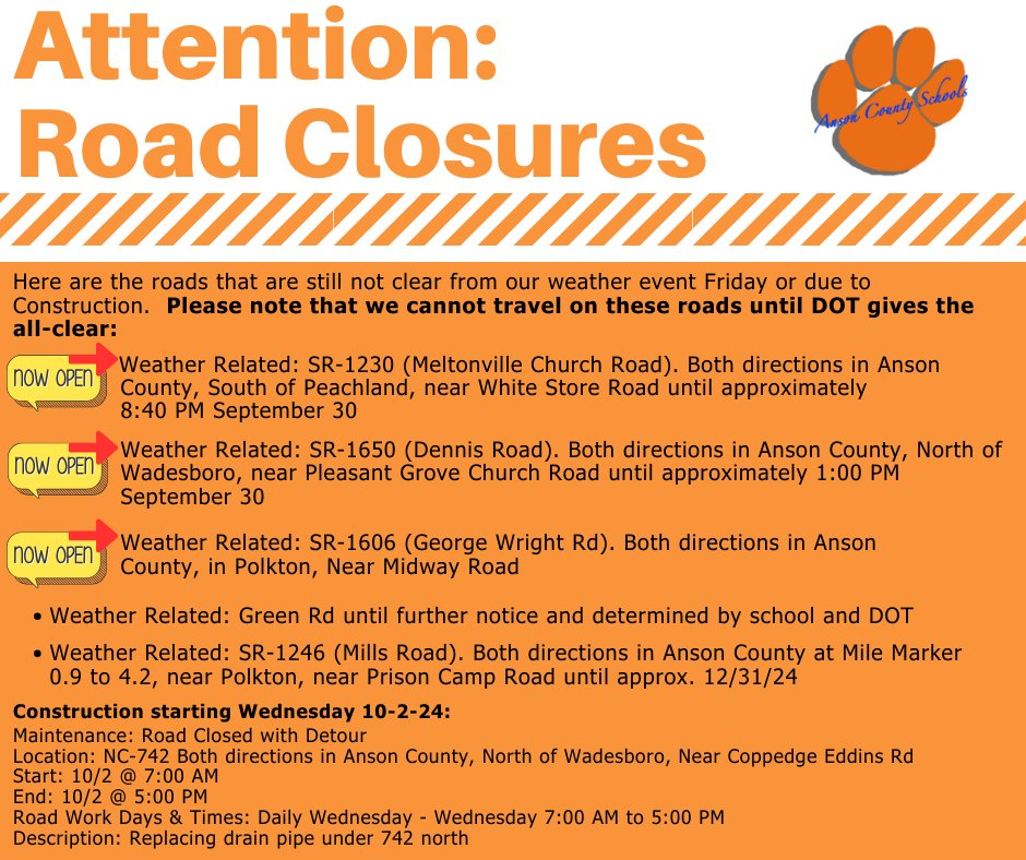 Road closure